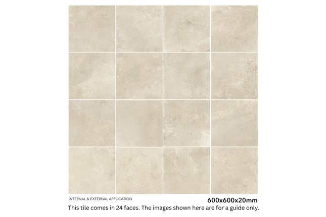 Cirrus Beige Paver 600X600X20