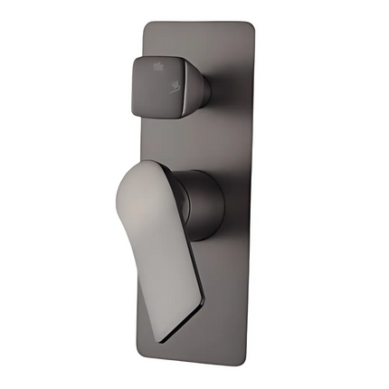 Bathroom Hash Shower Wall Mixer with Diverter Gunmetal Grey ,