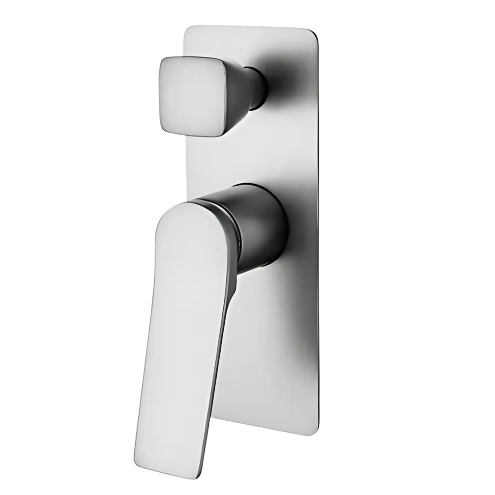 Bathroom Hash Shower Wall Mixer With Diverter Brushed Nickel ,