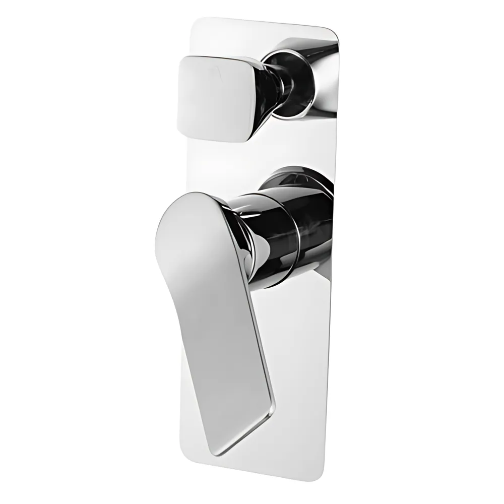 Chrome Bathroom Hash Shower Wall Mixer with Diverter ,