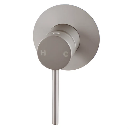 Brushed Nickel Bathroom Round Petra Wall Spout & Mixer ,