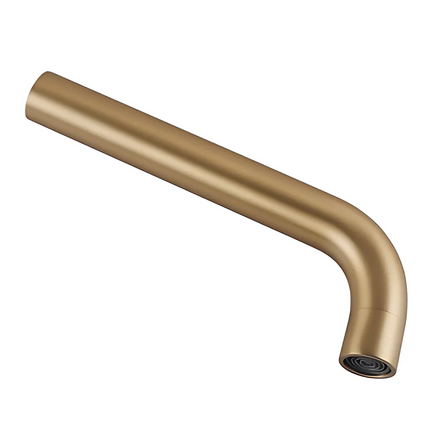 Yellow Gold Bathroom Round Petra Wall Spout & Mixer ,