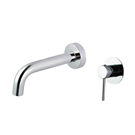 Bathroom Round Petra Wall Spout & Mixer in Chrome ,