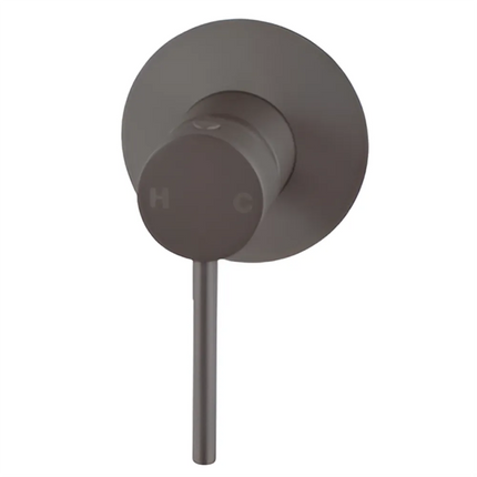 Gunmetal Grey Bathroom Round Petra Wall Spout & Mixer ,
