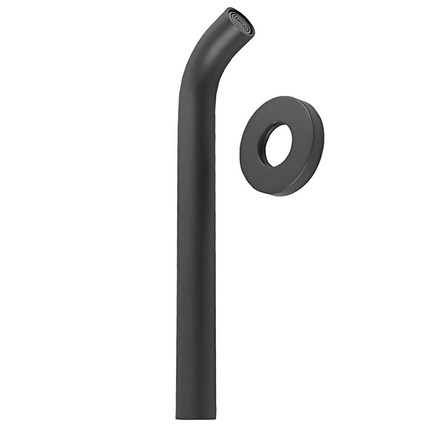 Matt Black Bathroom Round Petra Wall Spout & Mixer ,