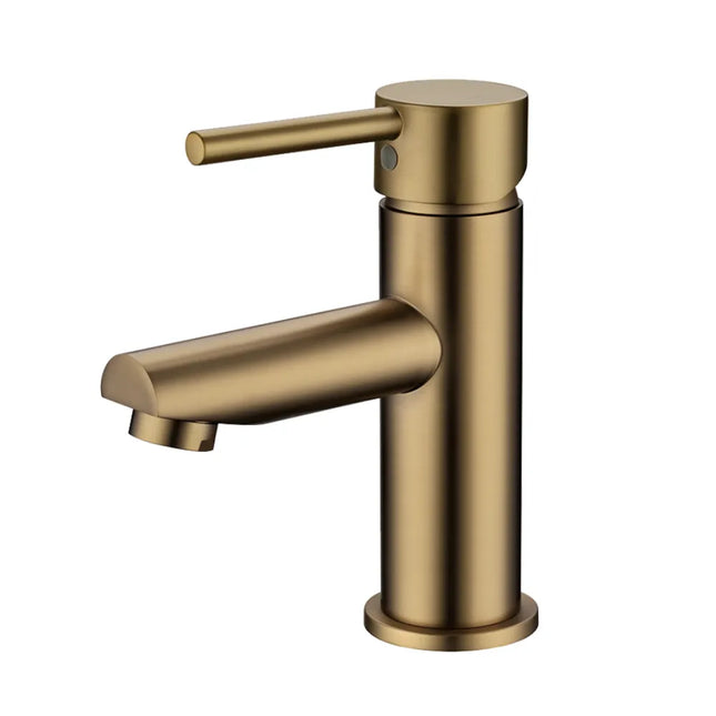 Bathroom Petra Basin Mixer Brushed Yellow Gold ,