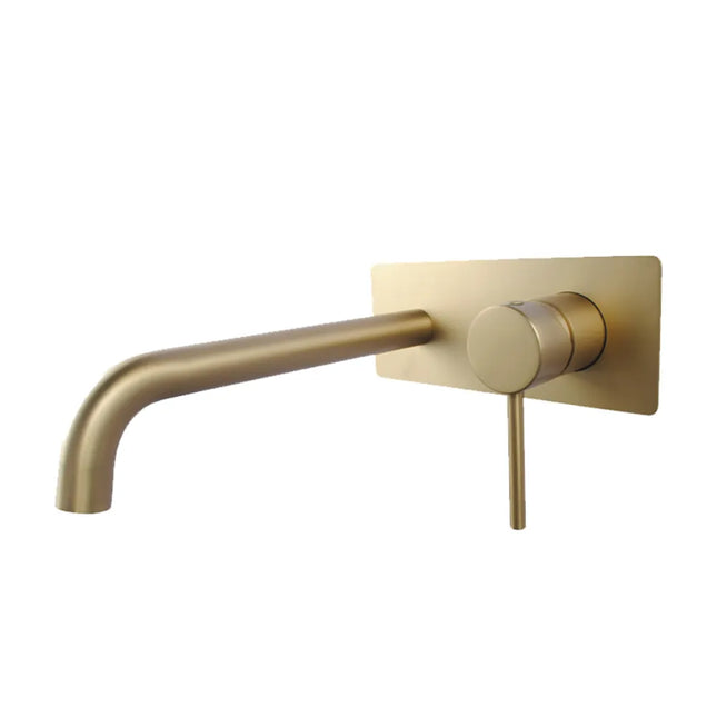 Bathroom Petra Series Bathtub Wall Mixer with Spout Brushed Yellow Gold ,