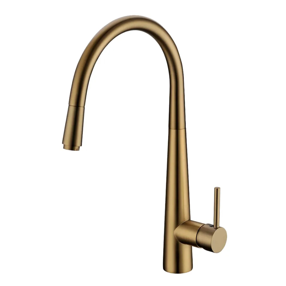 Kitchen Petra Series Pull Out Sink Mixer Brushed Yellow Gold ,