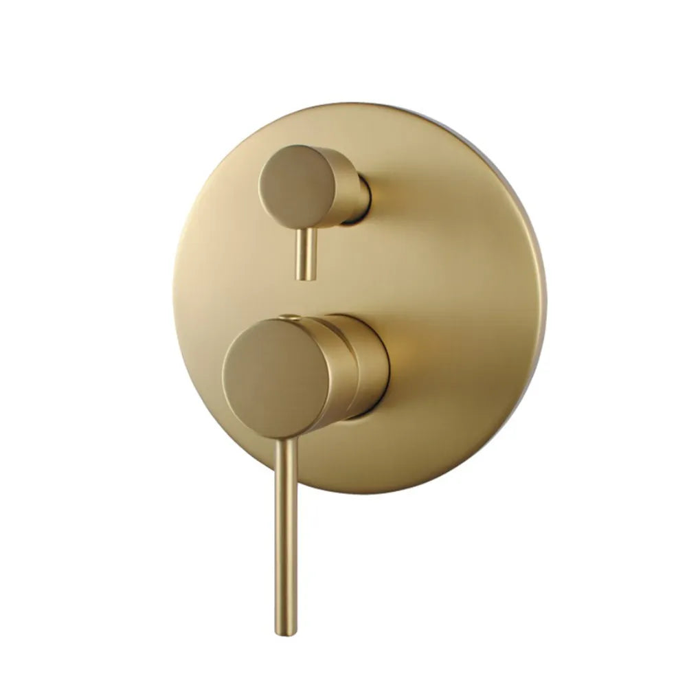 Bathroom Petra Shower Wall Mixer with Diverter in Brushed Yellow Gold ,