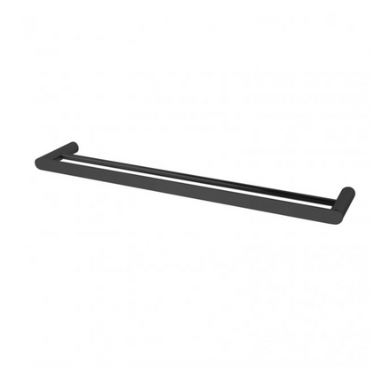 Hash Double Towel Rail 600mm Matt Black , Default Title