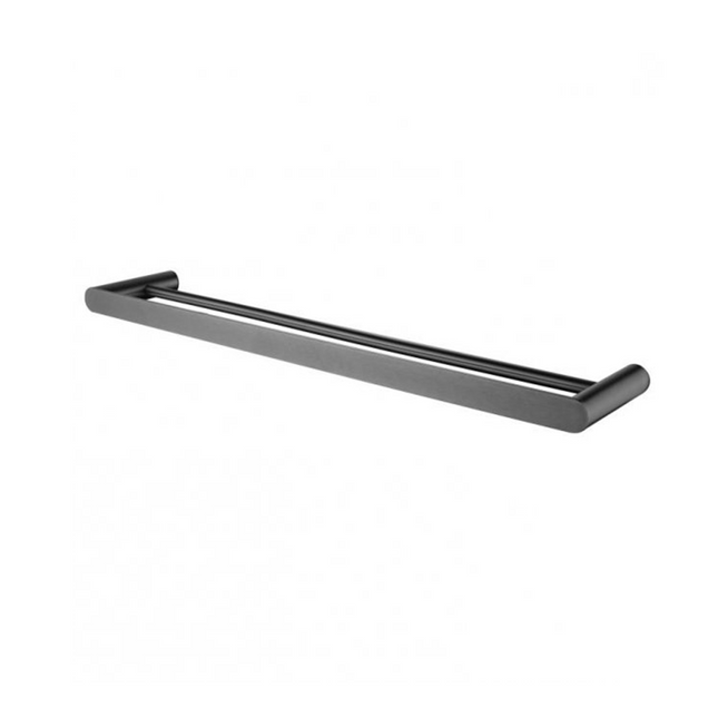 Hash Double Towel Rail 600mm Gunmetal Grey , Default Title