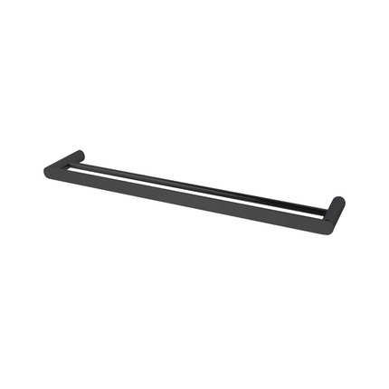 Hash Double Towel Rail 800mm Matt Black , Default Title