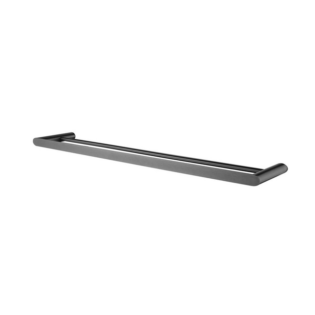 Hash Double Towel Rail 800mm Gunmetal Grey , Default Title