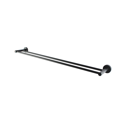 Louis Lever Double Towel Rail 790mm Matt Black , Default Title