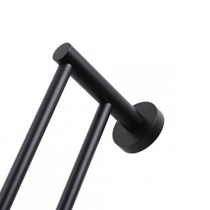 Louis Lever Double Towel Rail 790mm Matt Black ,