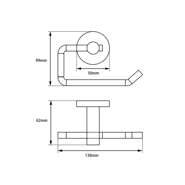 Louis Lever Paper Roll Holder Brushed Nickel ,