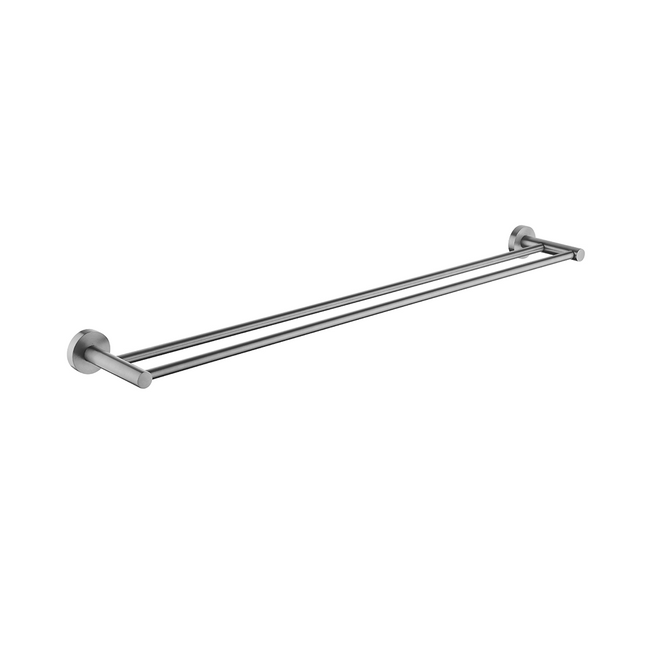 Petra Double Towel Rail 790mm Gunmetal Grey , Default Title