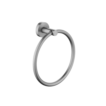 Petra Round Hand Towel Ring Gunmetal Grey , Default Title