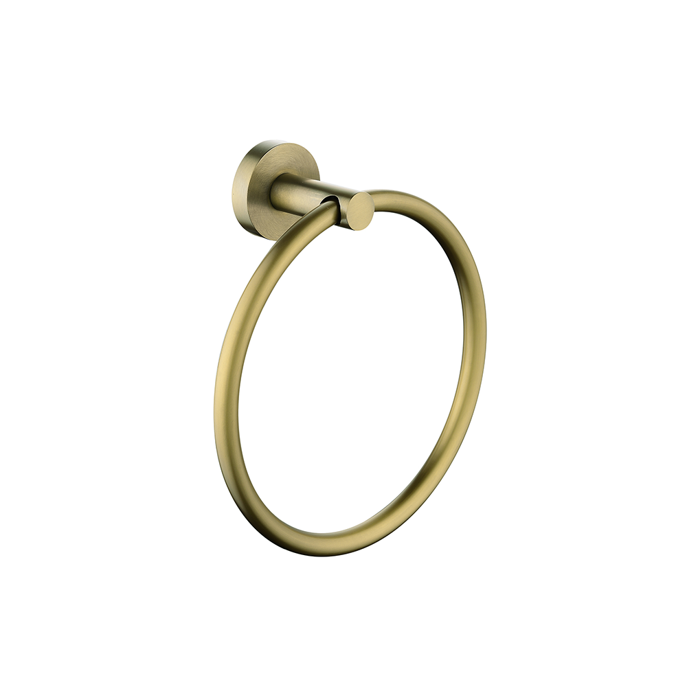 Petra Round Hand Towel Ring Gold , Default Title