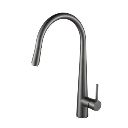 Kitchen Round Petra Series Pull Out Sink Gunmetal Grey Mixer ,