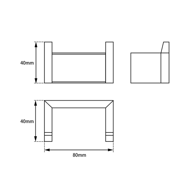 Tera Robe Hook Matt Black ,