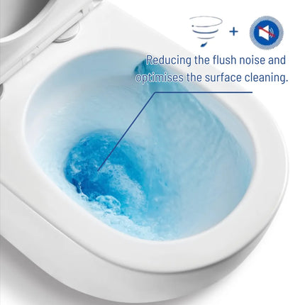 Bryan Quiet Flush Rimless Back to Wall Toilet Suite Matte White 670X360X850