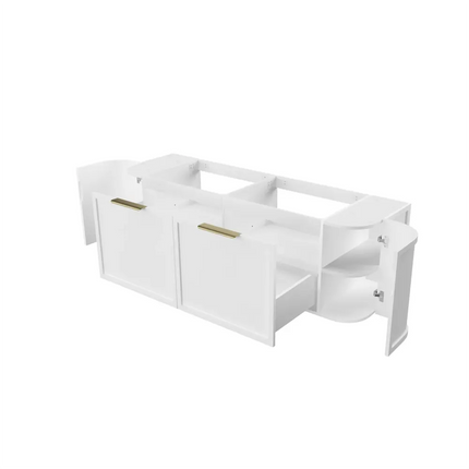 Otti Hampshire Wall Hung Curve Vanity with 2 Drawers and 2 Doors Matte White 1490X450X450