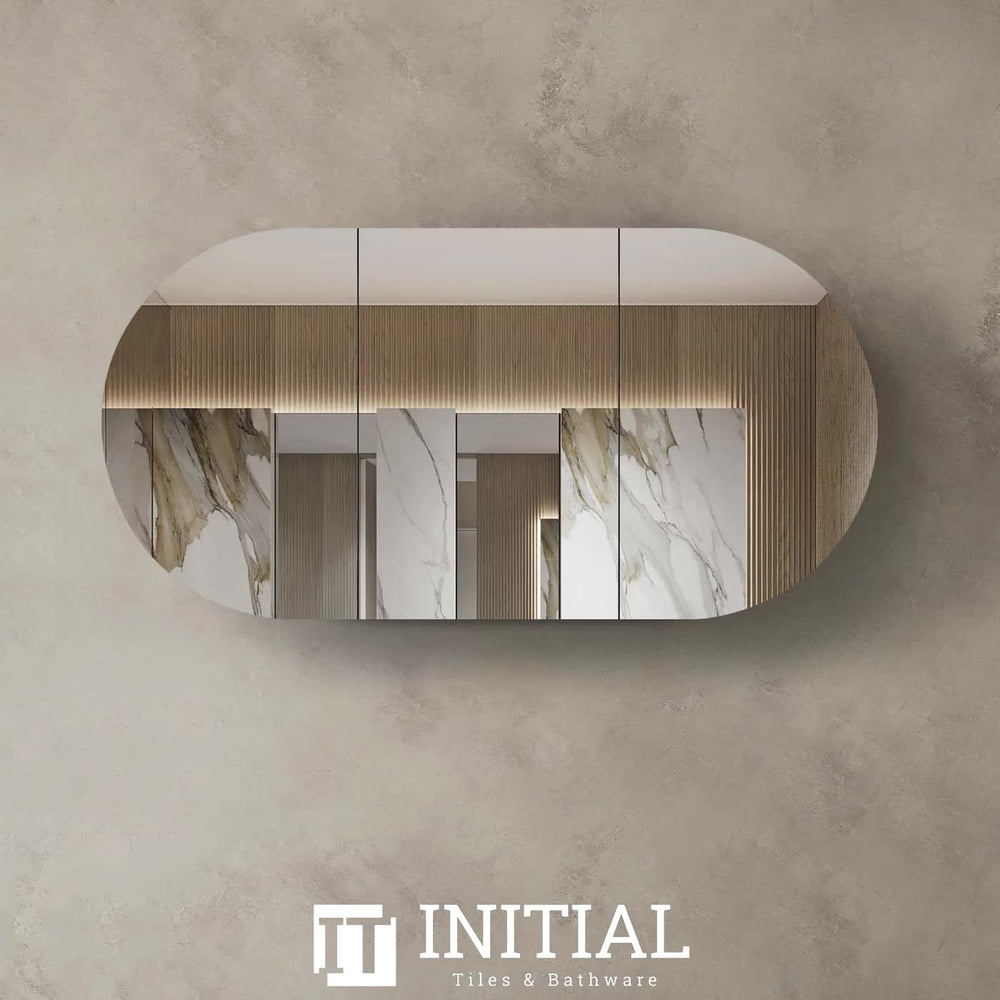 Otti Bondi Natural Oak Wall Mounted Shaving Cabinet with 3 Doors 1800X900X146 , Default Title