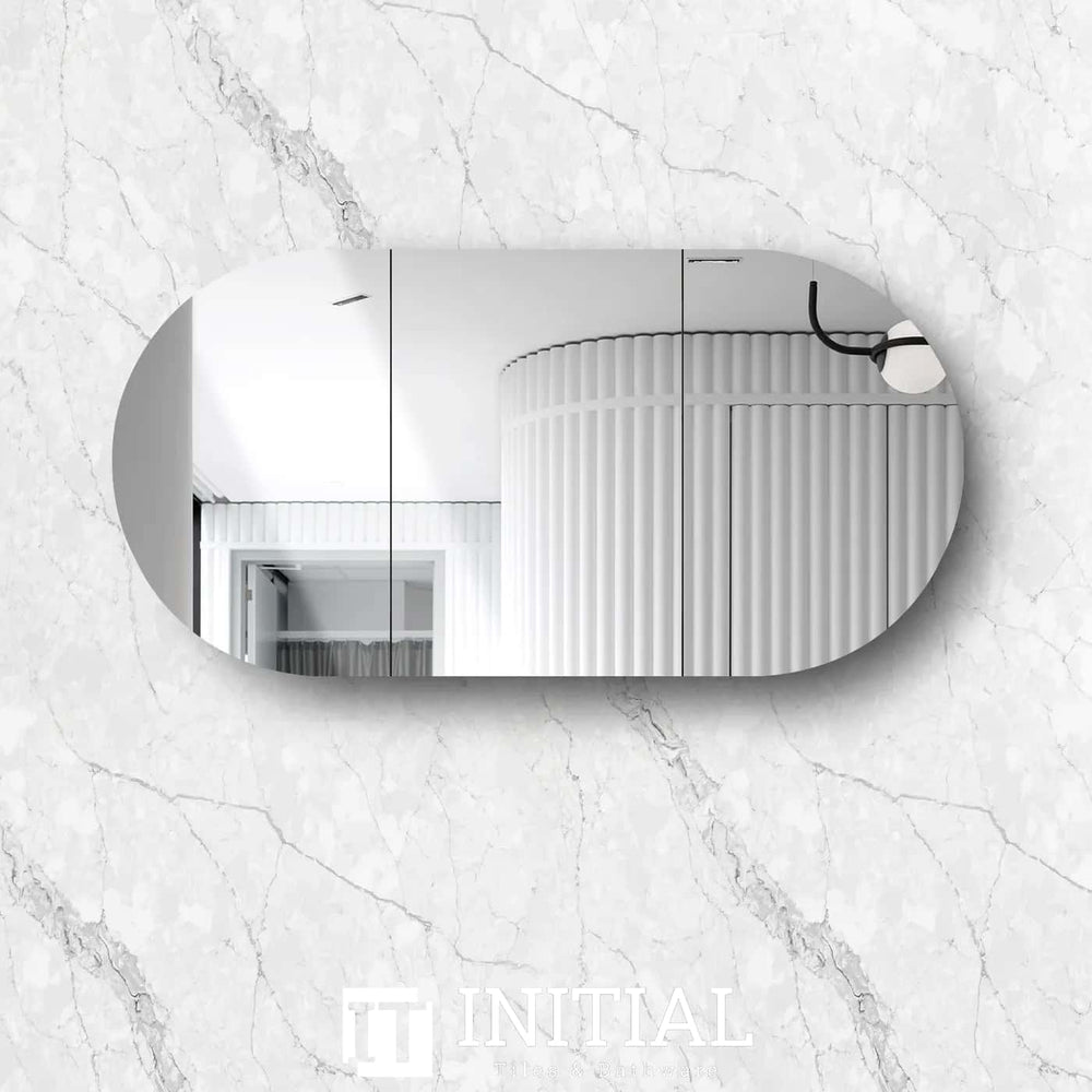 Otti Bondi Matte White Wall Mounted Shaving Cabinet with 3 Doors 1800X900X146 , Default Title