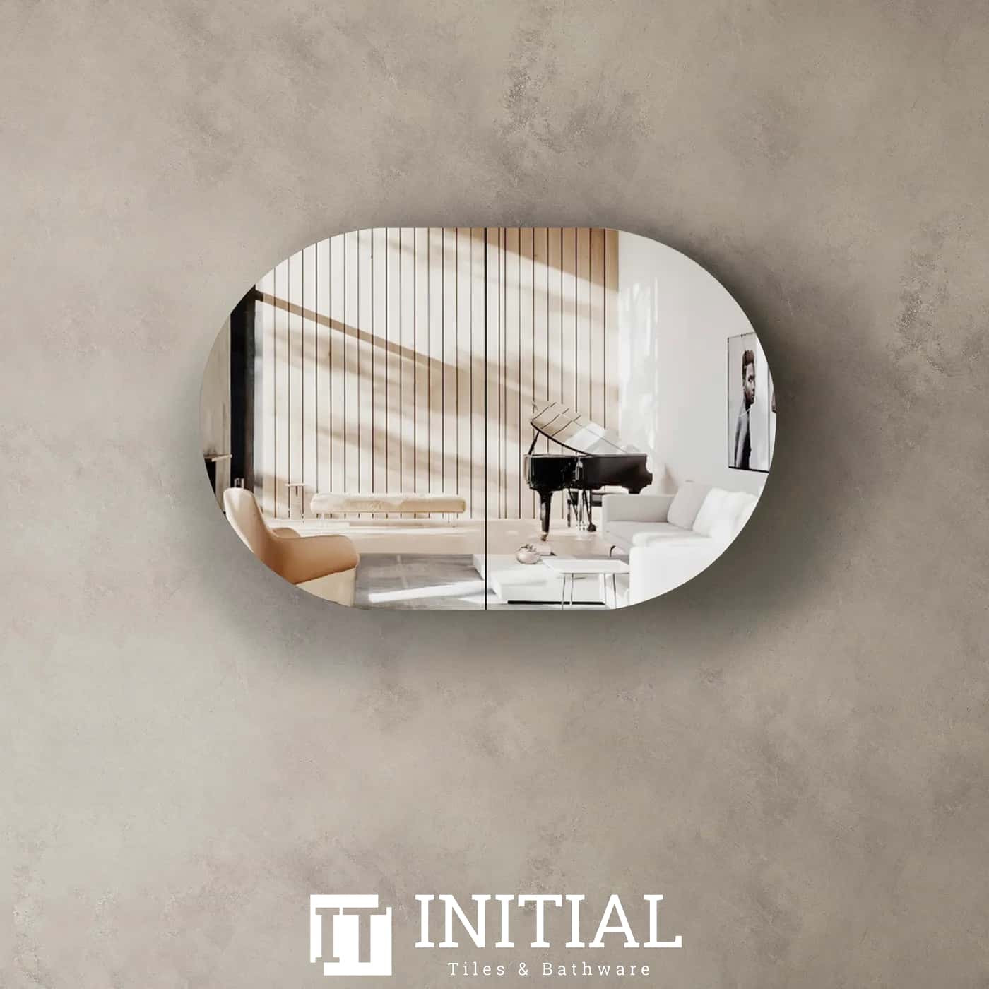 Otti Bondi Natural Oak Wall Mounted Shaving Cabinet with 2 Doors 900X600X146 ,