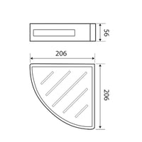Fienza Chrome 206mm Corner PVC Shower Shelf ,