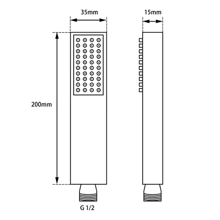 Square Hand Held Shower Set Brushed Nickel ,