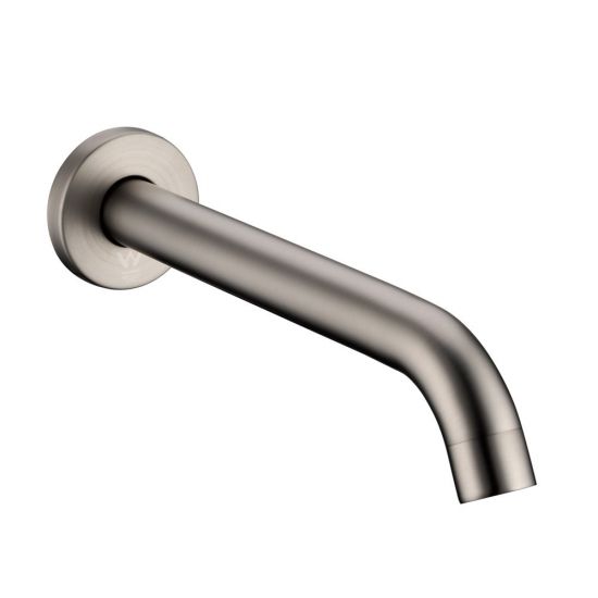 Bathroom Louis Lever Series Curved Bath Wall Spout Brushed Nickel ,