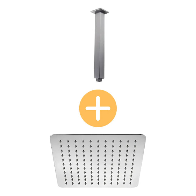 Square Ceiling Arm Shower Brushed Nickel ,