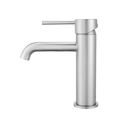 Louis Lever Round Basin Mixer Brushed Nickel ,