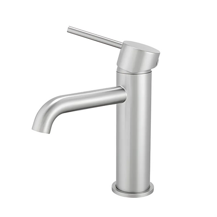 Louis Lever Round Basin Mixer Brushed Nickel ,