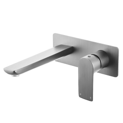Vago Bathtub/Basin Wall Mixer With Spout Brushed Nickel ,