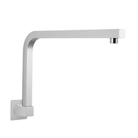 Square Swivel Wall Arm Shower Brushed Nickel ,
