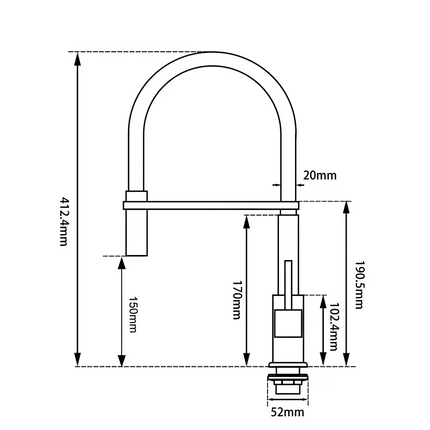 Kitchen Sink Mixer Tap Brushed Nickel ,