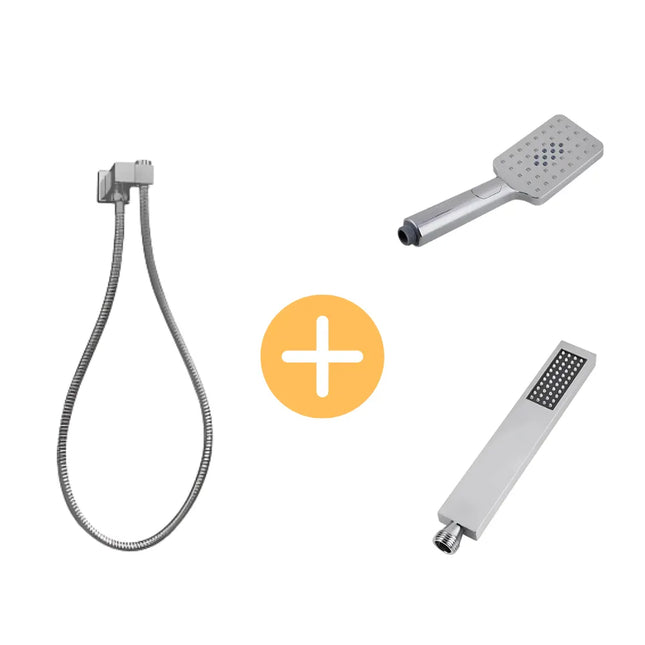 Square Hand Held Shower Set Brushed Nickel ,