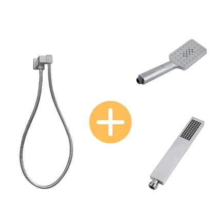 Square Hand Held Shower Set Brushed Nickel ,