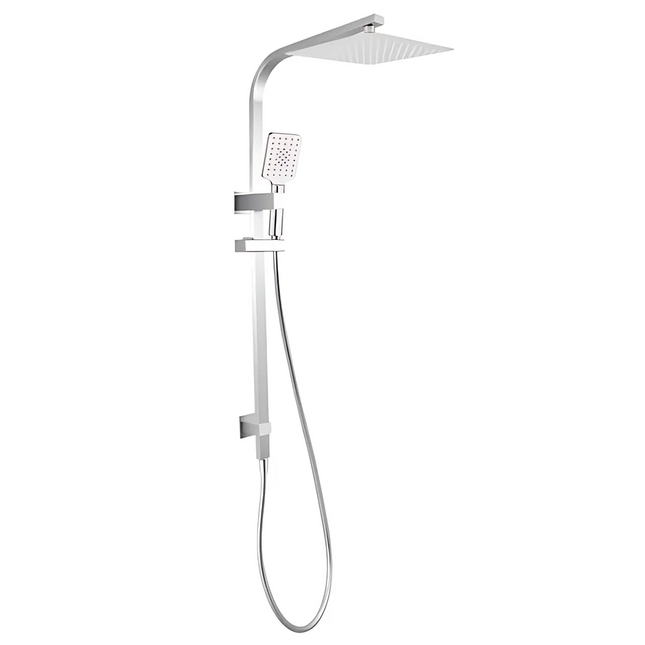 Square Top Water Inlet Shower Combination Brushed Nickel ,