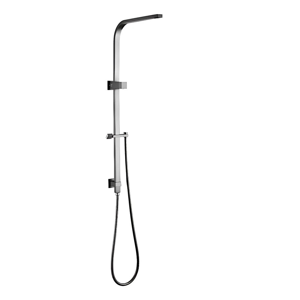 Square Top Water Inlet Shower Combination Brushed Nickel ,