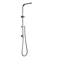 Square Top Water Inlet Shower Combination Brushed Nickel ,
