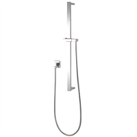 Square Hand Held Shower Set With Rail Brushed Nickel ,
