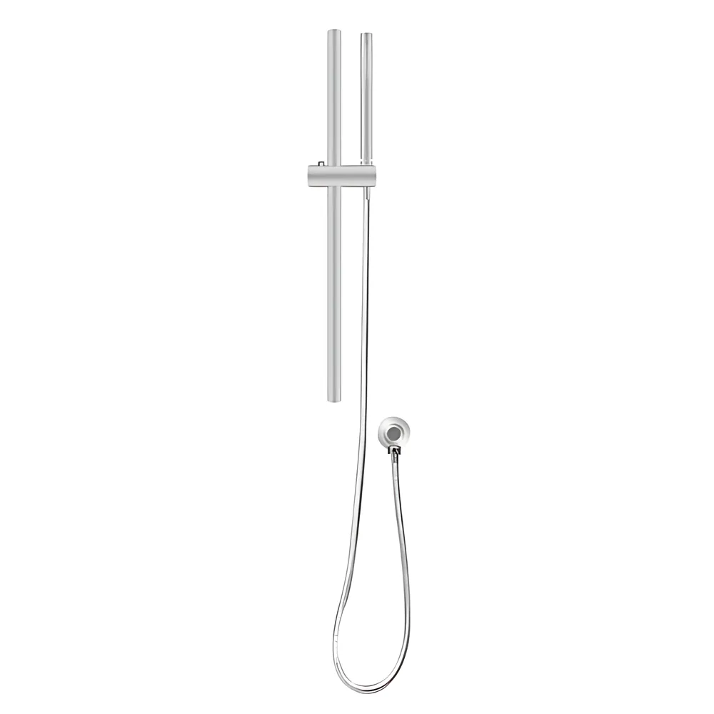 Round Stainless Steel Rail With Handheld Shower Set Brushed Nickel ,