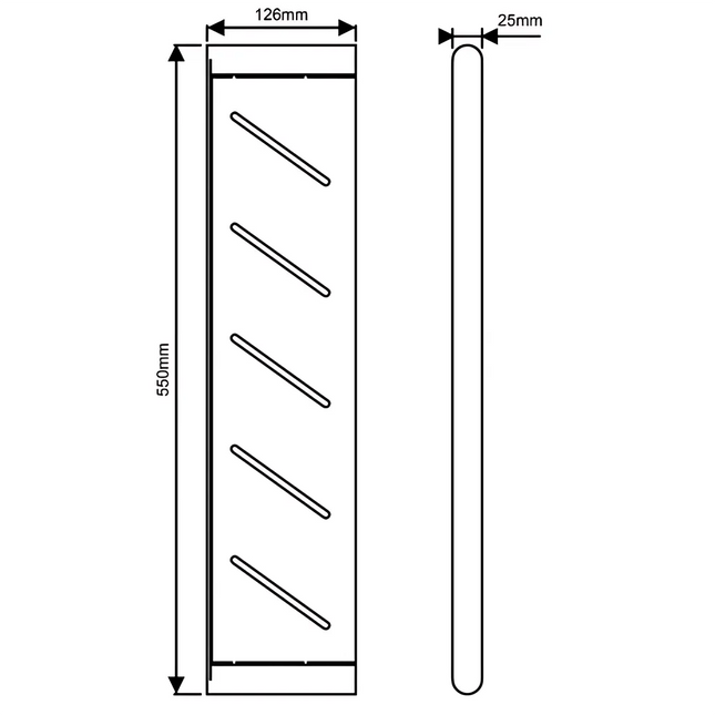 Hash Round Stainless Steel Shelf Brushed Nickel ,