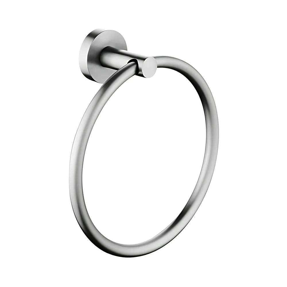 Louis Lever Round Hand Towel Ring Brushed Nickel ,