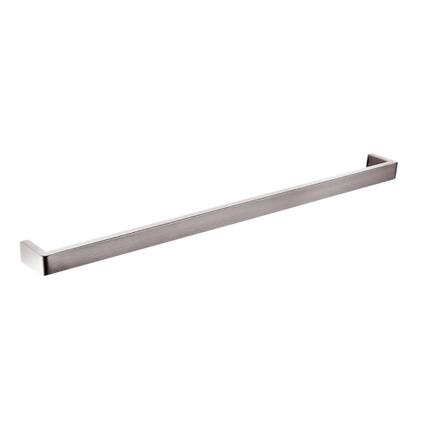 Tera Square Single Towel Rail 800mm Brushed Nickel , Default Title