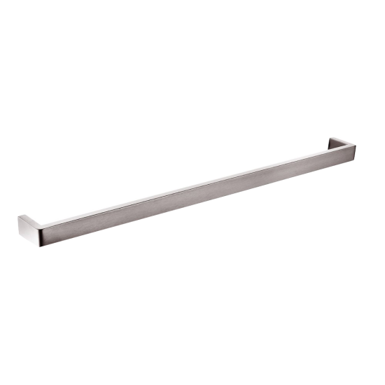 Tera Square Single Towel Rail 800mm Brushed Nickel , Default Title